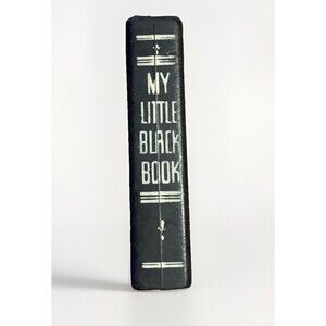 My Little Black Book Keychain Vintage - Blank Pages Inside Place for Names & #